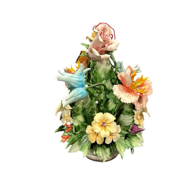 Mollica Capodimonte Porcelain Flower Bouquet IOB w/Hang Tag - Picture 2 of 12